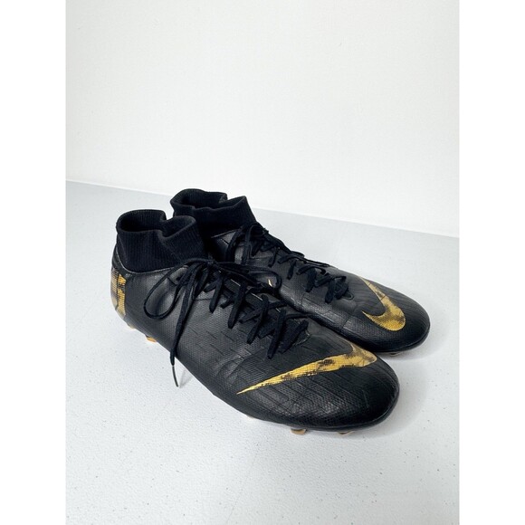 Nike Mercurial Superfly 6 FG Men’s Soccer Cleats Black Gold Size 10 - Picture 1 of 7
